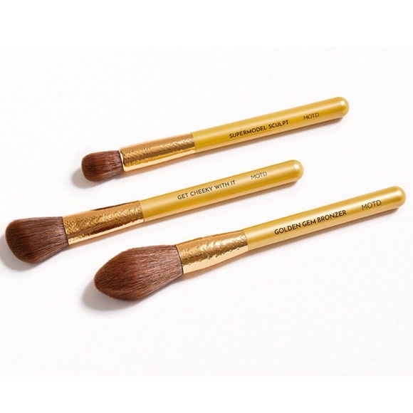 💗 MOTD Gold Goddess Face Brush Set - Picture 1 of 4